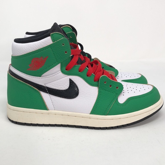 Nike Women’s Air Jordan 1 High OG Retro DB4612-300 Lucky Green Sneakers - Size 8 - Picture 11 of 15